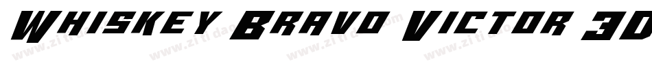 Whiskey Bravo Victor 3D字体转换
